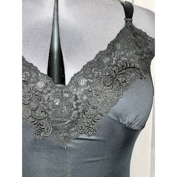 slip dress black lace bust knee - Picture 2 of 7